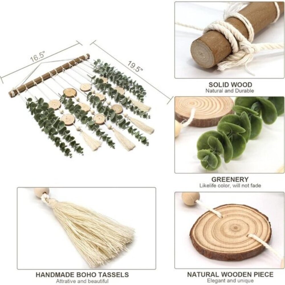 New Artificial Greenery Eucalyptus with Wooden Stick for Wall Decoration - Picture 10 of 11